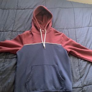 Burgundy & Blue hoodie